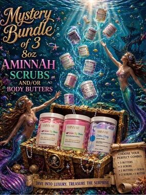 BUY NOW: Aminnah Mystery Trio 8oz Scrubs/Butters Choose Combo NWT